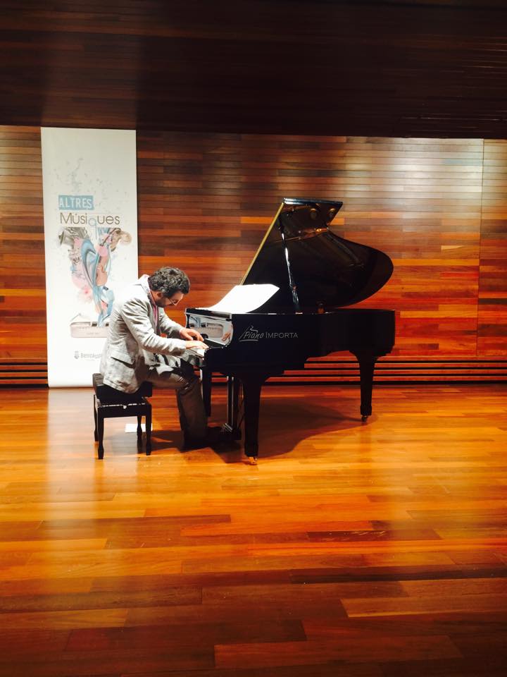 Pianist Teo Milea performing at Altres Musiques Festival in Benicassim (Spain 2015)