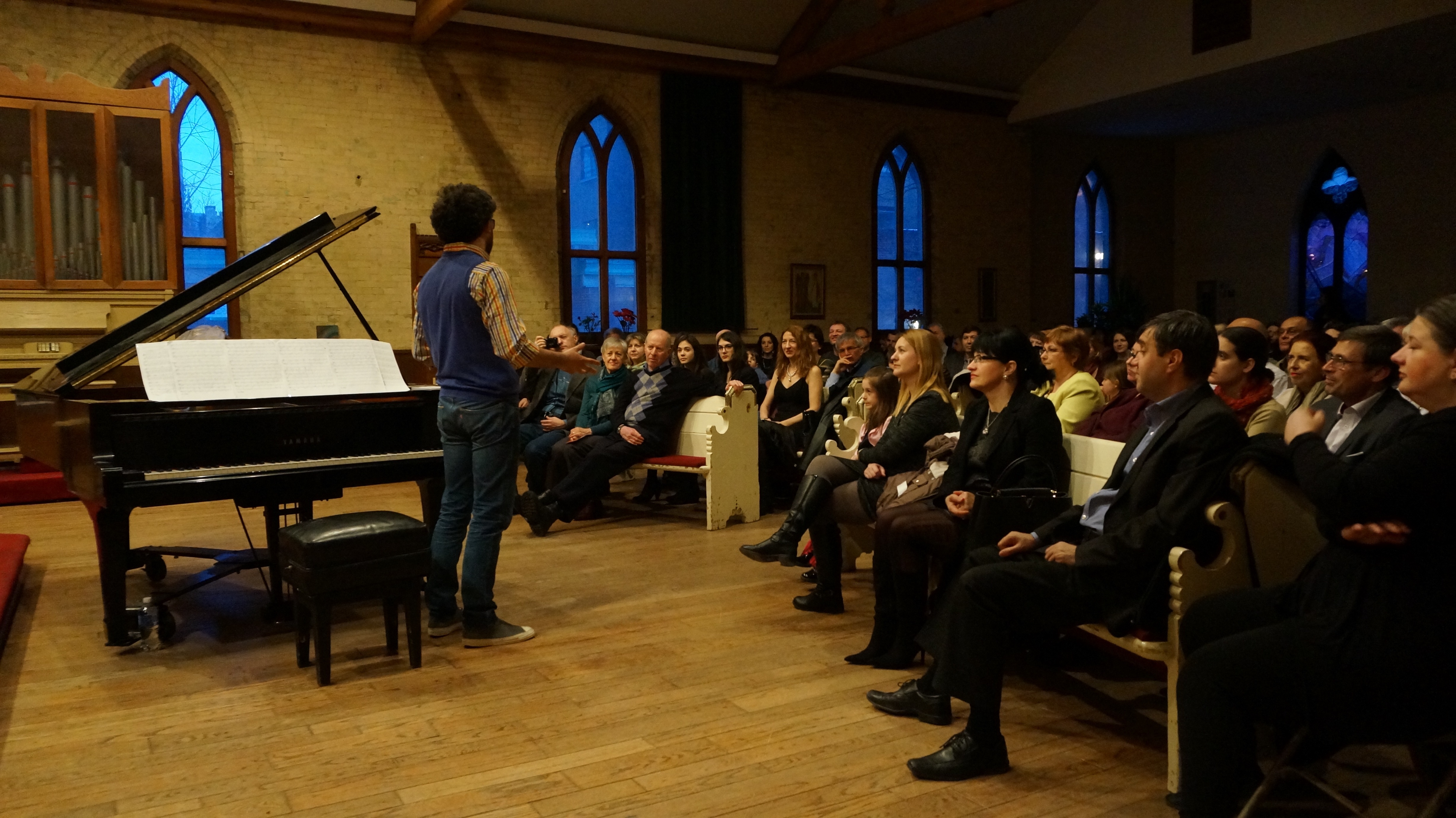 Pianist Teo Milea performing in Toronto
