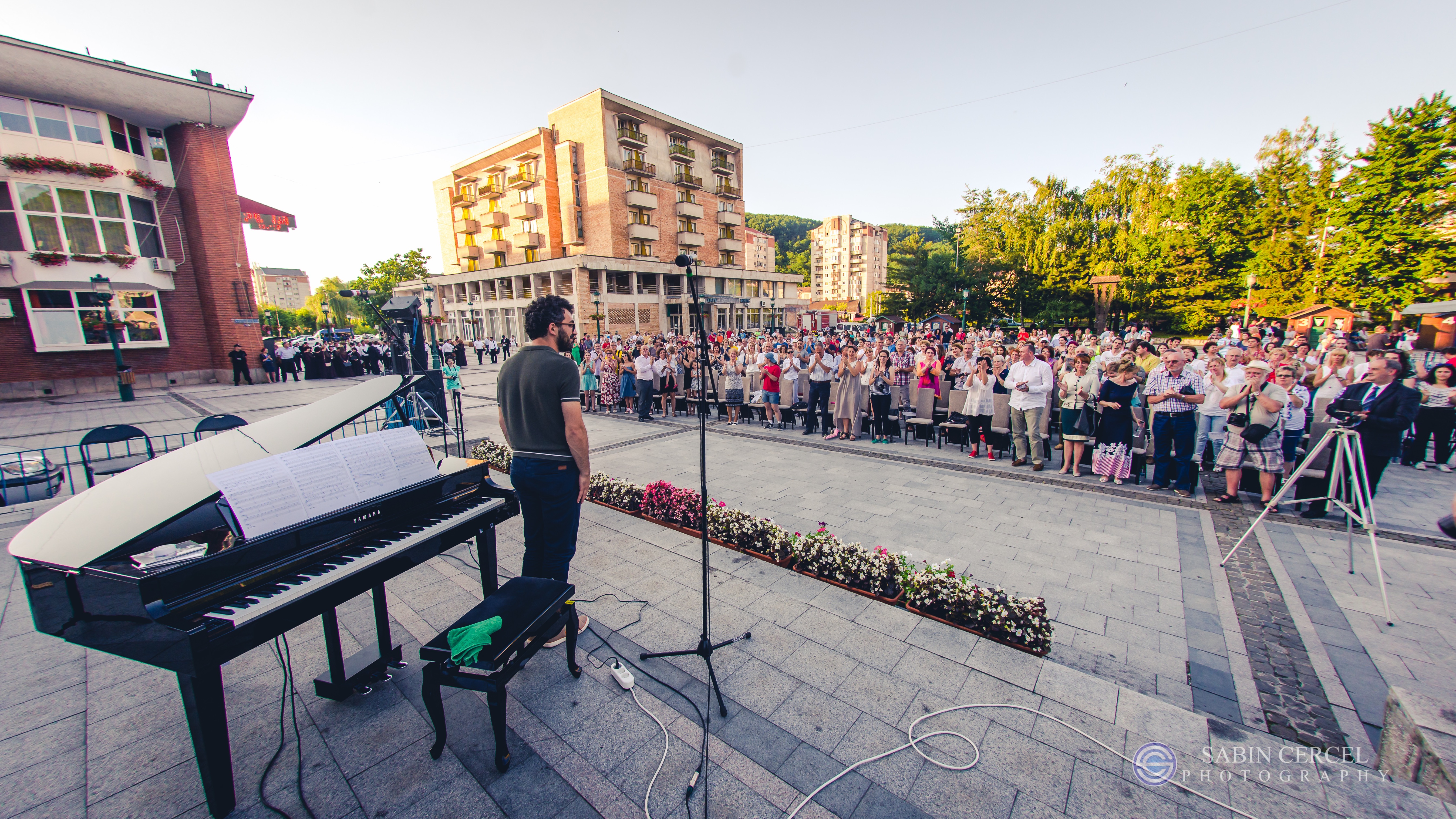Pianist Teo Milea performing at Resita (Romania) on July 1, 2016